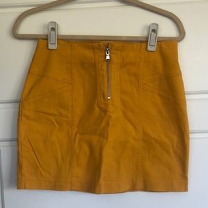Yellow/ gold Forever 21 mini skirt